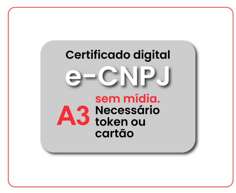 Renovação e-CNPJ A3 - Sem Mídia - 2 anos + e-CPF Nuvem 4 Meses (Combo)