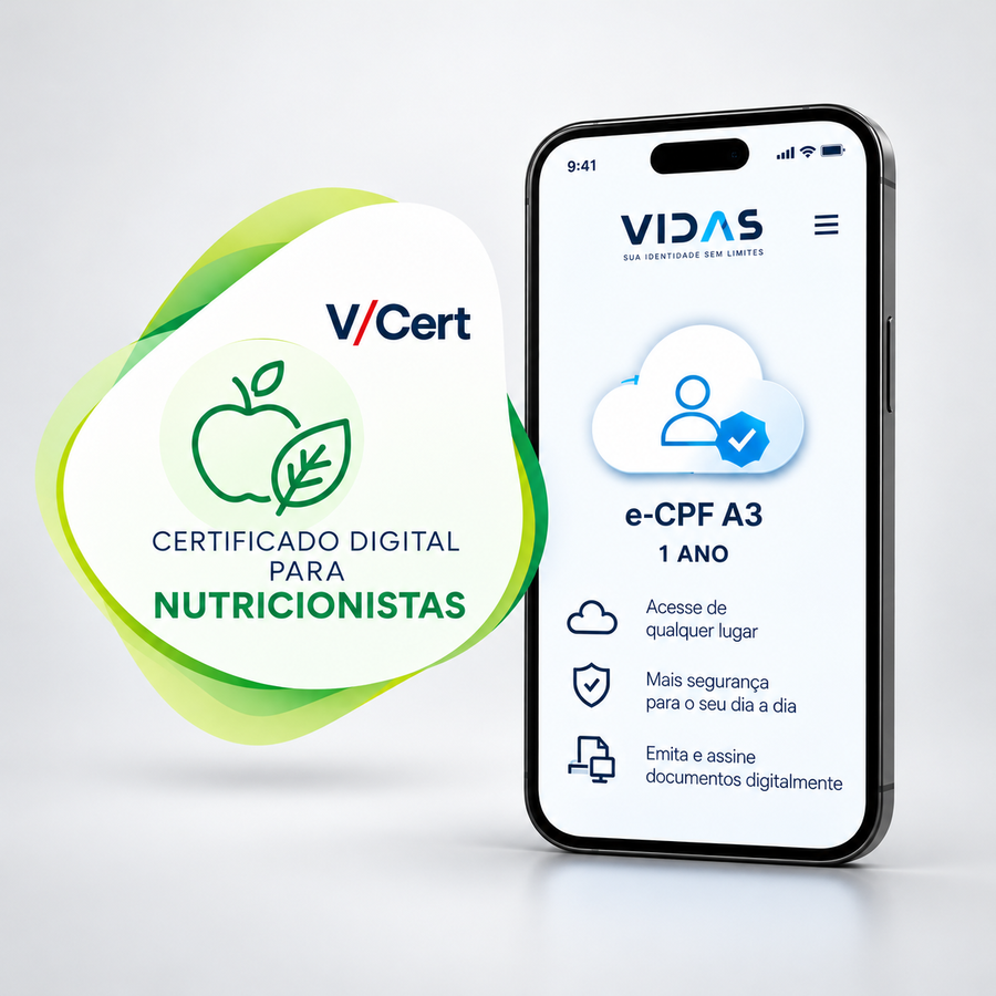 E- Nutrição | e-CPF A3 1 Ano em Nuvem