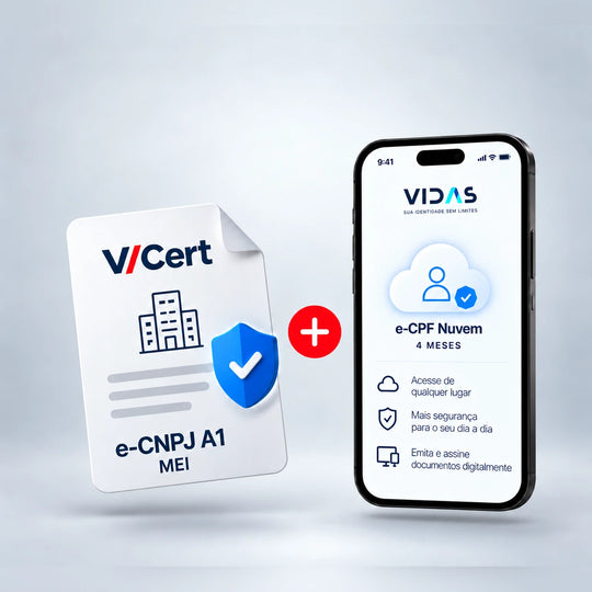 e-CNPJ A1 MEI + e-CPF Nuvem 4 Meses (Combo)
