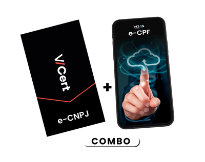 e-CNPJ A3 em Cartão + Leitora - 3 anos + e-CPF Nuvem 4 Meses (Combo)