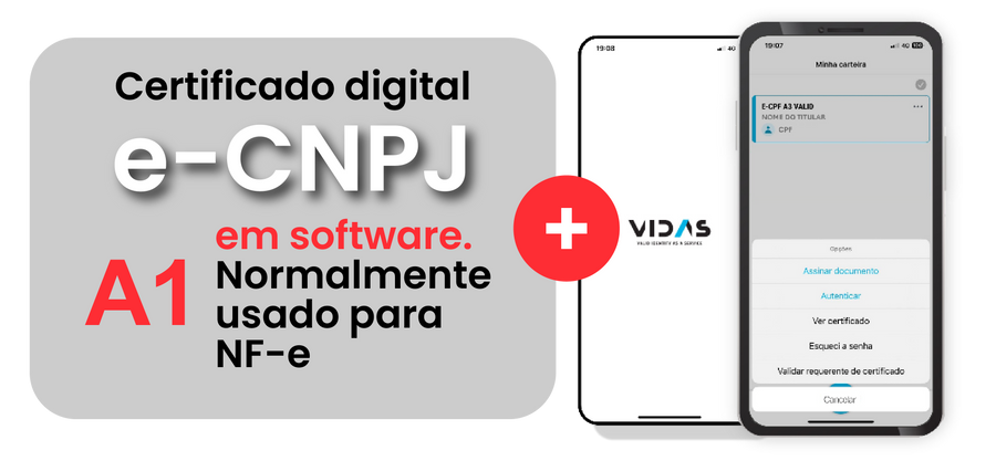 Renovação e-CNPJ A1 + e-CPF Nuvem 4 Meses (Combo)