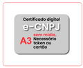 e-CNPJ A3 - Sem Mídia - 2 anos + e-CPF Nuvem 4 Meses (Combo)